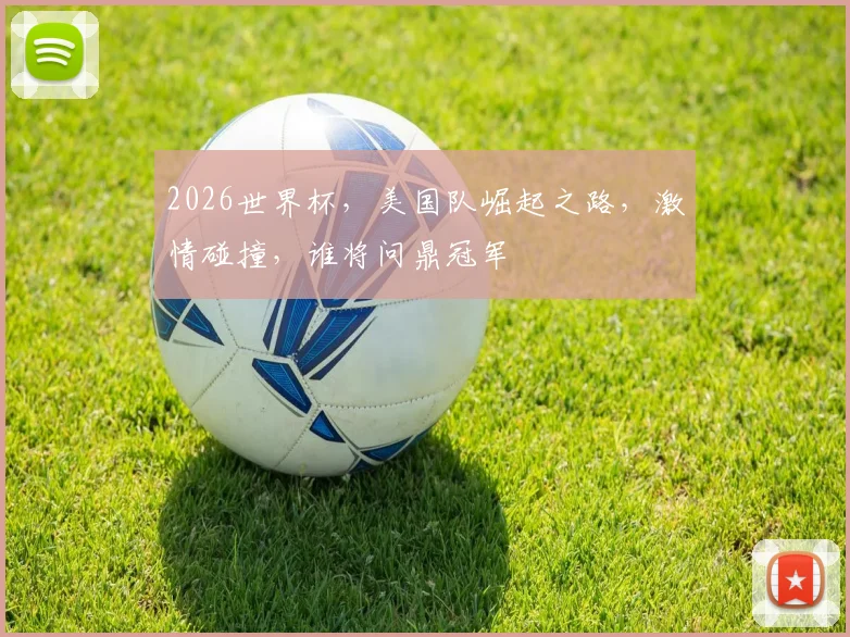 2026世界杯，美国队崛起之路，激情碰撞，谁将问鼎冠军